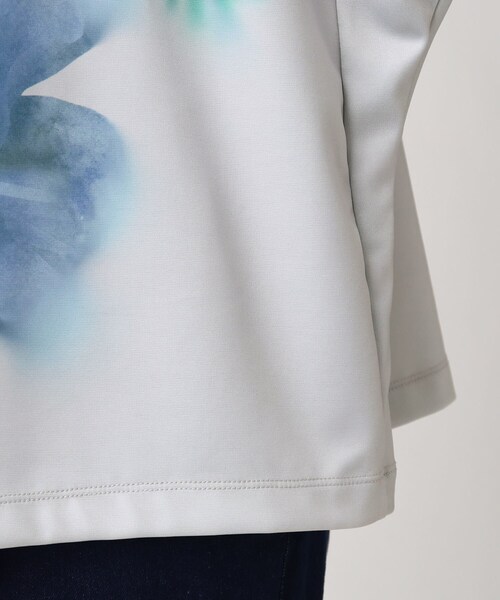 tk.TAKEO KIKUCHI（ティーケータケオキクチ）の「◆ボカシフラワームササビドルマンTシャツ（Tシャツ/カットソー・メンズ・ライトグレー系3/ブラック系3・88）」の9枚目の写真