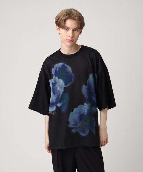 tk.TAKEO KIKUCHI（ティーケータケオキクチ）の「◆ボカシフラワームササビドルマンTシャツ（Tシャツ/カットソー・メンズ・ライトグレー系3/ブラック系3・88）」の11枚目の写真