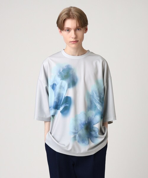 tk.TAKEO KIKUCHI（ティーケータケオキクチ）の「◆ボカシフラワームササビドルマンTシャツ（Tシャツ/カットソー・メンズ・ライトグレー系3/ブラック系3・88）」の14枚目の写真