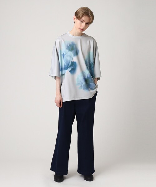 tk.TAKEO KIKUCHI（ティーケータケオキクチ）の「◆ボカシフラワームササビドルマンTシャツ（Tシャツ/カットソー・メンズ・ライトグレー系3/ブラック系3・88）」の15枚目の写真