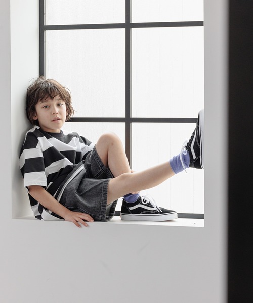 GLOBAL WORK（グローバルワーク）の「KIDS B HAPPY＊コラボプリントT半袖/961210（Tシャツ/カットソー・キッズ・ホワイト/ブラック/ホワイト系その他/ブラック系その他/ホワイト系その他2/ホワイト系その他3/ブラック系その他2・120cm/130cm/140cm/150cm/160cm）」の11枚目の写真