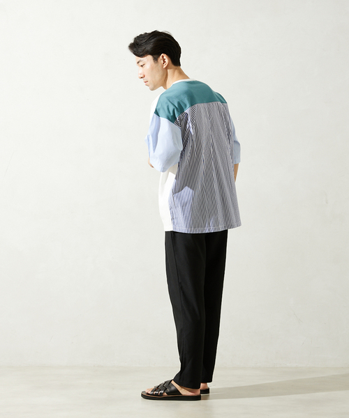 JOURNAL STANDARD relume(ジャーナルスタンダード レリューム)の「パネルスイッチTシャツ(Tシャツ/カットソー・メンズ・ホワイト/ホワイト系その他/ネイビー/ブルー系その他・MEDIUM/LARGE)」の10枚目の写真