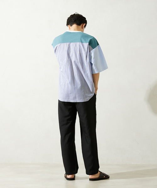 JOURNAL STANDARD relume(ジャーナルスタンダード レリューム)の「パネルスイッチTシャツ(Tシャツ/カットソー・メンズ・ホワイト/ホワイト系その他/ネイビー/ブルー系その他・MEDIUM/LARGE)」の11枚目の写真
