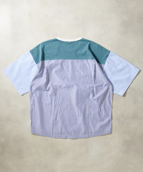 JOURNAL STANDARD relume(ジャーナルスタンダード レリューム)の「パネルスイッチTシャツ(Tシャツ/カットソー・メンズ・ホワイト/ホワイト系その他/ネイビー/ブルー系その他・MEDIUM/LARGE)」の18枚目の写真