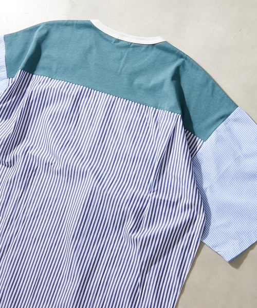 JOURNAL STANDARD relume(ジャーナルスタンダード レリューム)の「パネルスイッチTシャツ(Tシャツ/カットソー・メンズ・ホワイト/ホワイト系その他/ネイビー/ブルー系その他・MEDIUM/LARGE)」の19枚目の写真