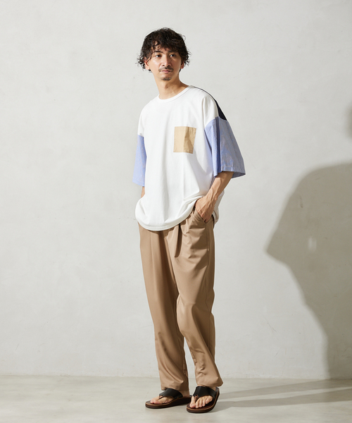 JOURNAL STANDARD relume(ジャーナルスタンダード レリューム)の「パネルスイッチTシャツ(Tシャツ/カットソー・メンズ・ホワイト/ホワイト系その他/ネイビー/ブルー系その他・MEDIUM/LARGE)」の20枚目の写真