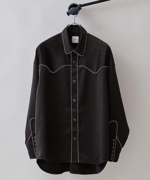 Lui's（ルイス）の「サテンパイピングシャツ (セットアップ対応