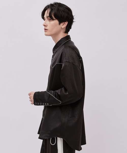 Lui's（ルイス）の「サテンパイピングシャツ (セットアップ対応