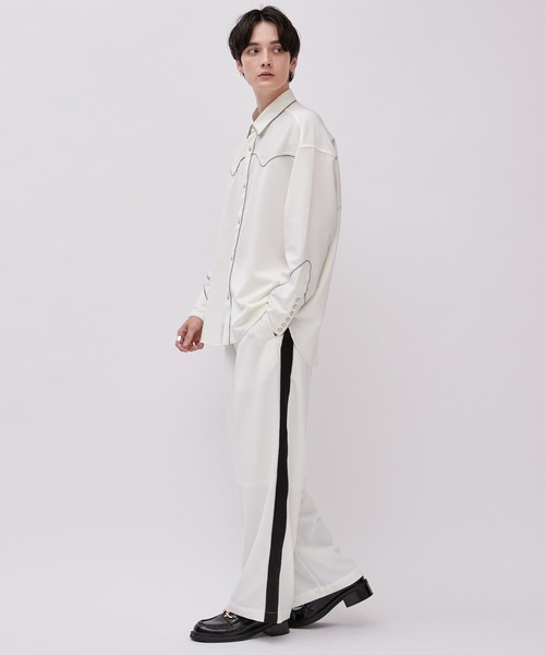 Lui's（ルイス）の「サテンパイピングシャツ (セットアップ対応