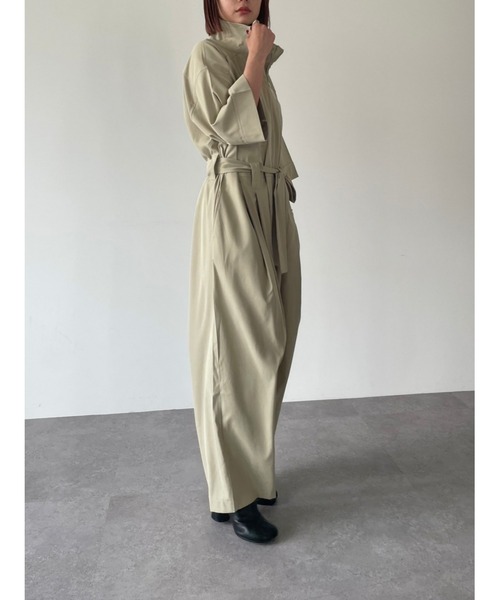 HANNE(アン)の「スタンドカラージャンプスーツ(サロペット/オーバーオール・レディース・ブラック/ベージュ・FREE)」の19枚目の写真