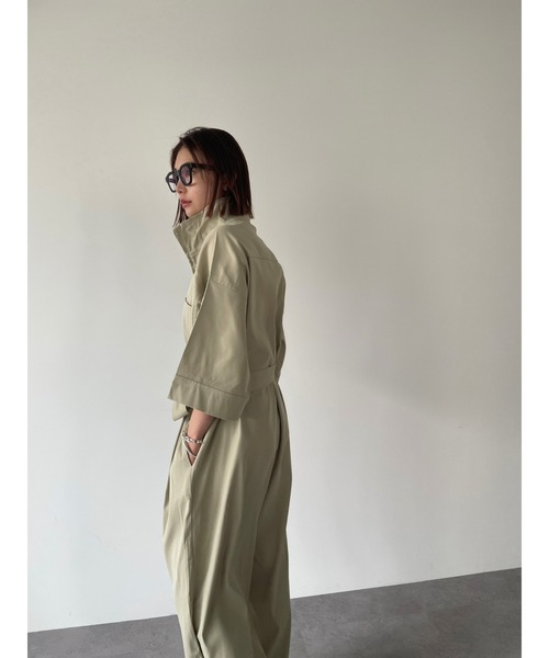 HANNE(アン)の「スタンドカラージャンプスーツ(サロペット/オーバーオール・レディース・ブラック/ベージュ・FREE)」の21枚目の写真