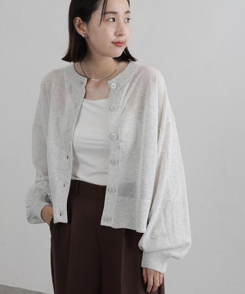 coen（コーエン）の「サラコライトクロップドカーディガン（カーディガン/ボレロ・レディース・ライトグレー/ブラック/ブラウン・FREE）」の3枚目の写真
