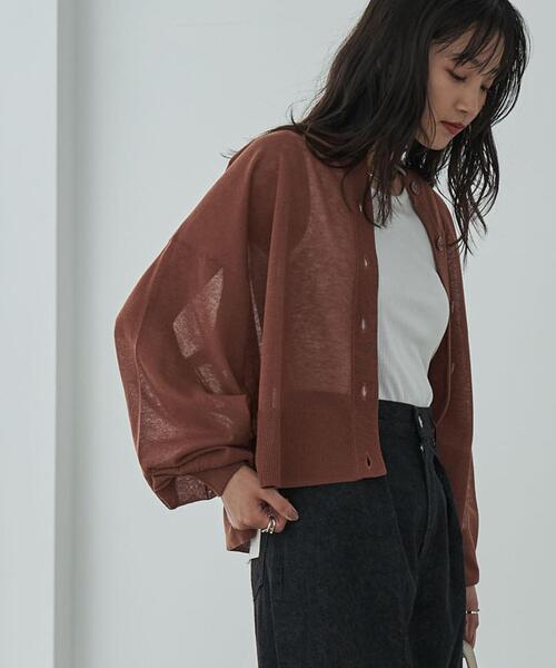 coen（コーエン）の「サラコライトクロップドカーディガン（カーディガン/ボレロ・レディース・ライトグレー/ブラック/ブラウン・FREE）」の5枚目の写真