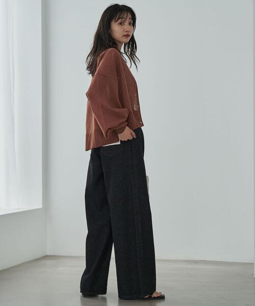 coen（コーエン）の「サラコライトクロップドカーディガン（カーディガン/ボレロ・レディース・ライトグレー/ブラック/ブラウン・FREE）」の10枚目の写真