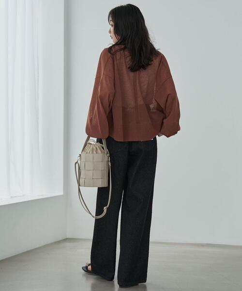 coen（コーエン）の「サラコライトクロップドカーディガン（カーディガン/ボレロ・レディース・ライトグレー/ブラック/ブラウン・FREE）」の12枚目の写真