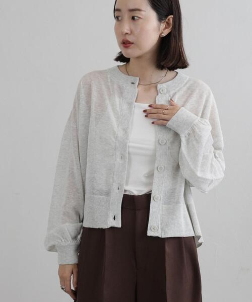 coen（コーエン）の「サラコライトクロップドカーディガン（カーディガン/ボレロ・レディース・ライトグレー/ブラック/ブラウン・FREE）」の14枚目の写真