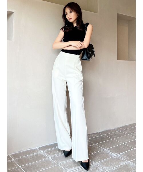 RESEXXY（リゼクシー）の「クロップドニットトップス（ニット/セーター・レディース・ブラウン/ブラック/アイボリー・FREE）」の6枚目の写真