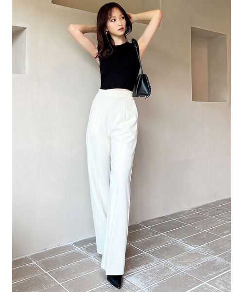 RESEXXY（リゼクシー）の「クロップドニットトップス（ニット/セーター・レディース・ブラウン/ブラック/アイボリー・FREE）」の7枚目の写真