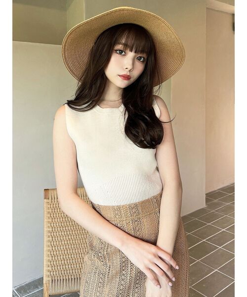 RESEXXY（リゼクシー）の「クロップドニットトップス（ニット/セーター・レディース・ブラウン/ブラック/アイボリー・FREE）」の11枚目の写真