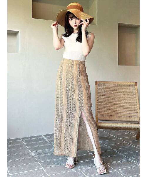 RESEXXY（リゼクシー）の「クロップドニットトップス（ニット/セーター・レディース・ブラウン/ブラック/アイボリー・FREE）」の12枚目の写真