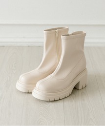 OLIVE des OLIVE | タンク底ストレッチショートブーツ　1032130030(ブーツ)