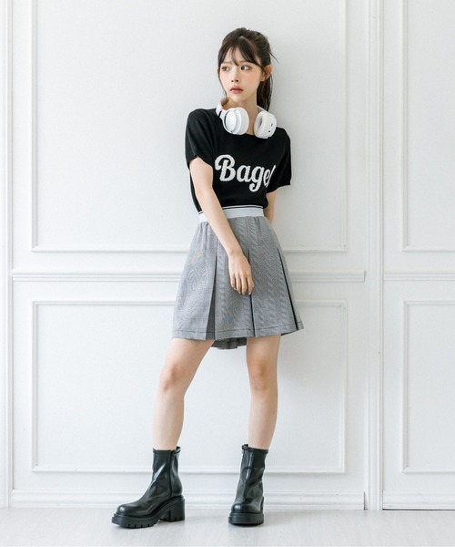 OLIVE des OLIVE（オリーブデオリーブ）の「タンク底ストレッチショートブーツ　1032130030（ブーツ・レディース・アイボリー/ブラック・MEDIUM/SMALL/LARGE）」の12枚目の写真