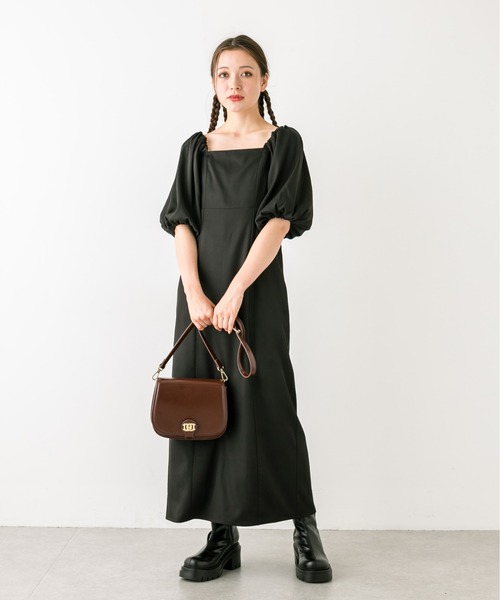 OLIVE des OLIVE（オリーブデオリーブ）の「タンク底ストレッチショートブーツ　1032130030（ブーツ・レディース・アイボリー/ブラック・MEDIUM/SMALL/LARGE）」の16枚目の写真