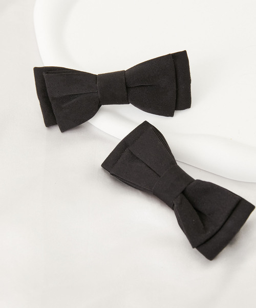 VIS（ビス）の「【追加】リボンヘアクリップセット（バレッタ/ヘアクリップ・レディース・ブラック/ブラック系その他・FREE）」の2枚目の写真