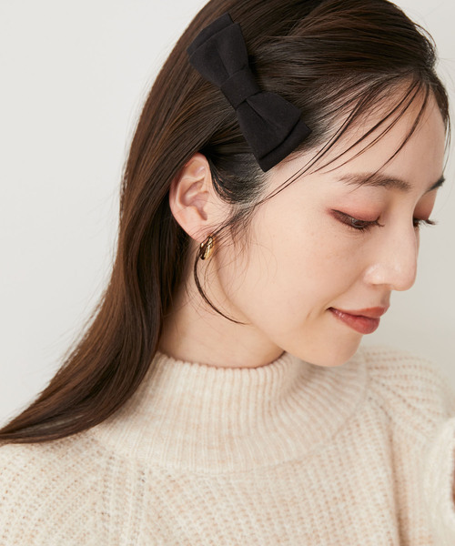VIS（ビス）の「【追加】リボンヘアクリップセット（バレッタ/ヘアクリップ・レディース・ブラック/ブラック系その他・FREE）」の6枚目の写真
