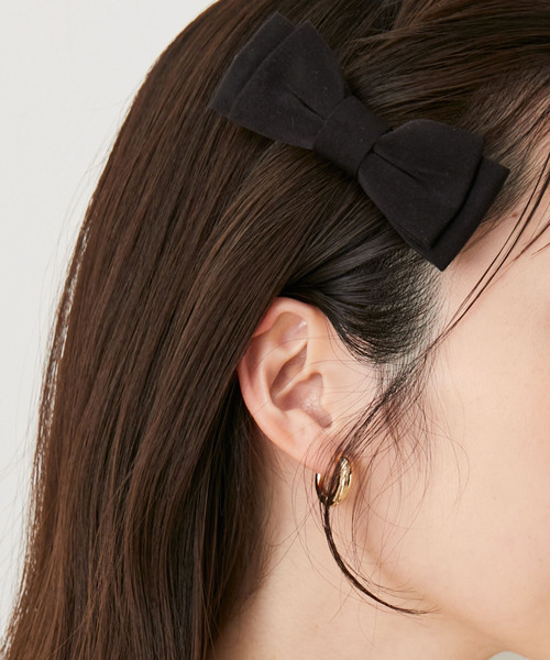 VIS（ビス）の「【追加】リボンヘアクリップセット（バレッタ/ヘアクリップ・レディース・ブラック/ブラック系その他・FREE）」の7枚目の写真