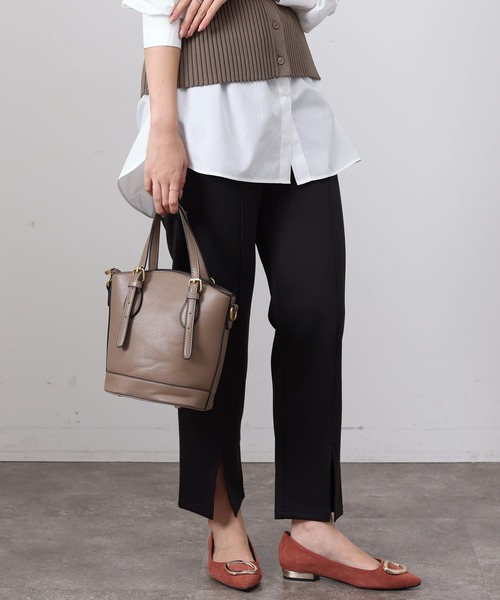 Chez toi(シェトワ)の「裾スリットカットパンツ(その他パンツ・レディース・アイボリー/モカ/ブラック・M/MT)」の3枚目の写真