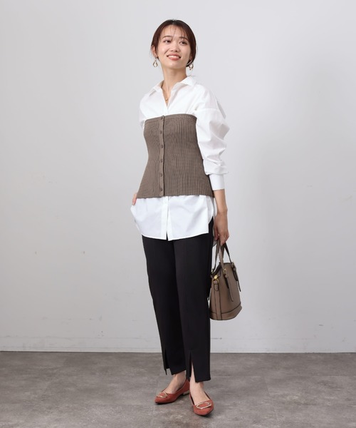 Chez toi(シェトワ)の「裾スリットカットパンツ(その他パンツ・レディース・アイボリー/モカ/ブラック・M/MT)」の14枚目の写真