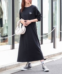 CONVERSE | 【CONVERSE】23AW新作！Aライン 長袖ラグランワンピース 袖ボリューム ロング丈ワンピース(ワンピース)
