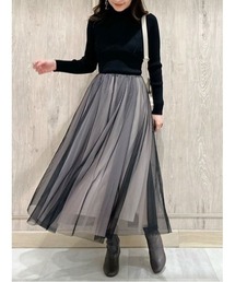 MERCURYDUO | チュールドッキング2WAYニットワンピース(ワンピース)