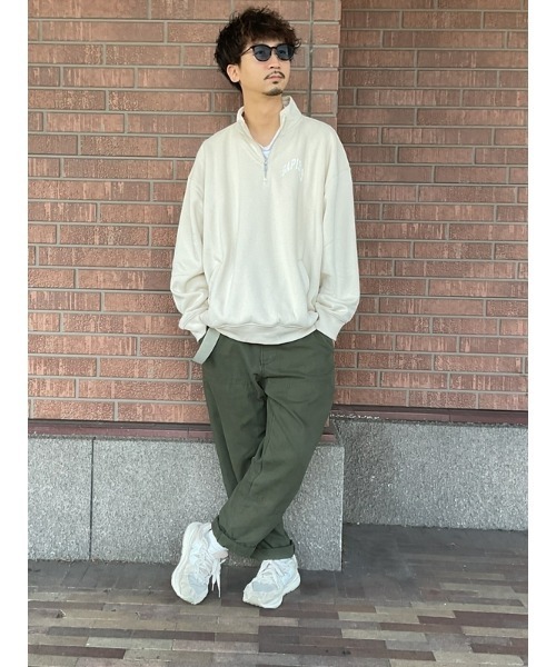 GAP(ギャップ)の「Gapアーチロゴ ハーフジップアップ プルオーバー(ユニセックス)(スウェット・メンズ・ブルー/ベージュ/ブラック/オレンジ系その他・M/XL/S/L/XS)」の18枚目の写真