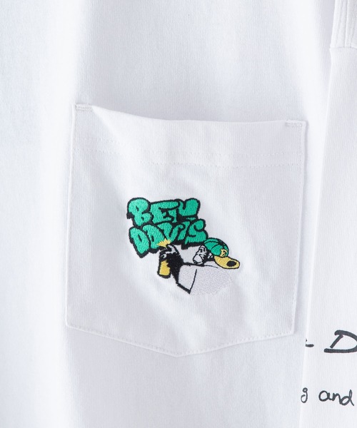 【BENDAVIS/ベンデイビス】袖プリントバックプリントBIGシルエットロンTストリートスケータースタイルユニセックス