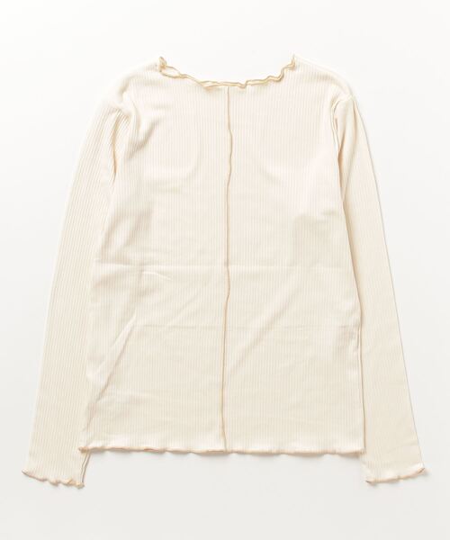 DISCOAT（ディスコート）の「【前後2WAY】配色リブメローロングスリーブ（Tシャツ/カットソー・レディース・サックスブルー/ブラック/ライトグレー/アイボリー・FREE）」の5枚目の写真