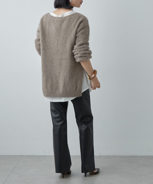 SHENERY（シーナリー）の「フェイクレザーストレートパンツ（その他パンツ・レディース・ブラック・36/38）」の7枚目の写真