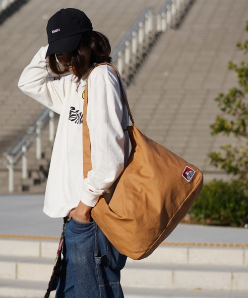 BEN DAVIS(ベンデイビス)の「【BEN DAVIS】BIG CANVAS SHOULDER(ショルダーバッグ・レディース・ナチュラル/ブラック/ブラウン系その他/カーキ・FREE)」の10枚目の写真