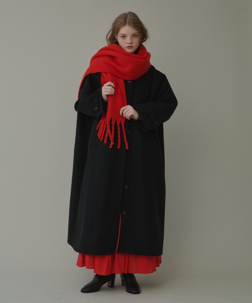 Libra Cue（リブラ キュー）の「ボリュームフリンジマフラー（マフラー・レディース・レッド/アイボリー/ブラック・FREE）」の16枚目の写真