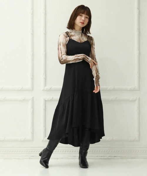 archives(アルシーヴ)の「マーブルプリントチュールTOPS(Tシャツ/カットソー・レディース・オフホワイト/ブラウン・MEDIUM)」の6枚目の写真