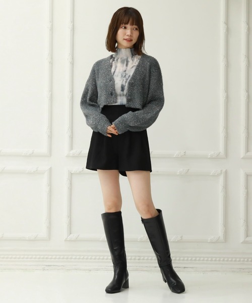 archives(アルシーヴ)の「マーブルプリントチュールTOPS(Tシャツ/カットソー・レディース・オフホワイト/ブラウン・MEDIUM)」の12枚目の写真