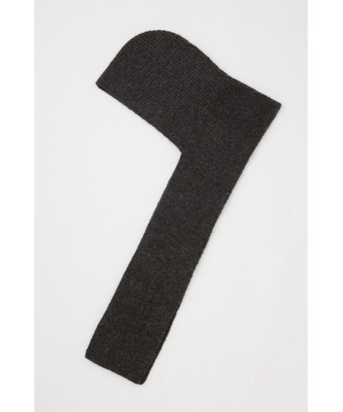 SLY（スライ）の「WOOL MIX KNIT HOODED MUFFLER ウール ミックス ニット フーデッド マフラー（マフラー・レディース・ダークグレー/パープル/ベージュ・FREE）」の13枚目の写真