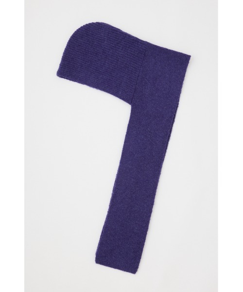 SLY（スライ）の「WOOL MIX KNIT HOODED MUFFLER ウール ミックス ニット フーデッド マフラー（マフラー・レディース・ダークグレー/パープル/ベージュ・FREE）」の19枚目の写真