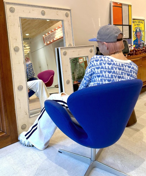 Alley by w closet（アリーバイダブルクローゼット）の「【Alley】もこもこAlleyレンタリングカーディガン（カーディガン/ボレロ・レディース・ブルー/ピンク・FREE）」の5枚目の写真