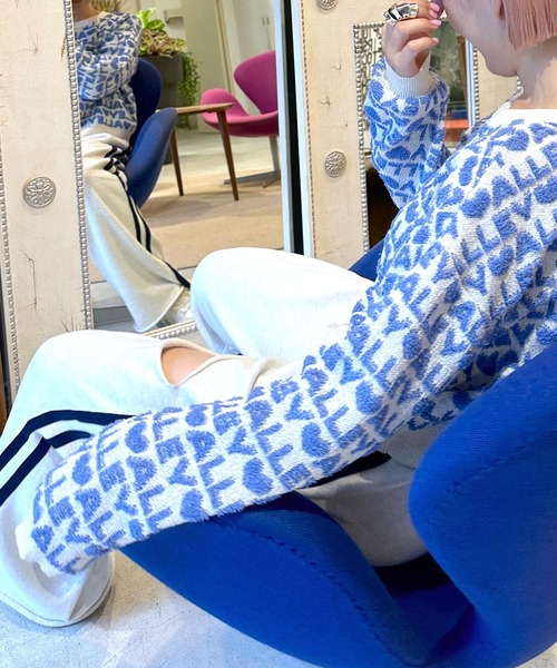 Alley by w closet（アリーバイダブルクローゼット）の「【Alley】もこもこAlleyレンタリングカーディガン（カーディガン/ボレロ・レディース・ブルー/ピンク・FREE）」の7枚目の写真