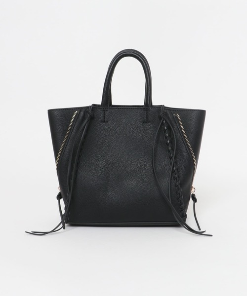 URBAN RESEARCH ROSSO WOMEN（アーバンリサーチ　ロッソ）の「サイドジップミニトート（トートバッグ・レディース・グレー系その他/ボルドー/ブラック・-）」の4枚目の写真