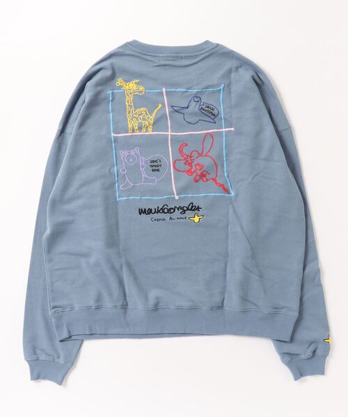 Mark Gonzales(マーク・ゴンザレス)の「MARK GONZALES ART WORK/マークゴンザレス 【web限定】マルチカラー発泡グラフィッククルースウェット(スウェット・メンズ・H/F/D/E/B/I/A/C/G・MEDIUM/X-LARGE/LARGE)」の14枚目の写真