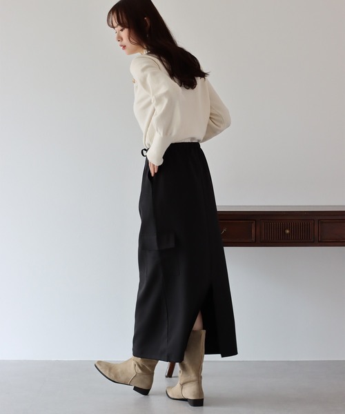 BLUEEAST(ブルーイースト)の「フェイクスエードロングブーツ(ブーツ・レディース・ブラック/ベージュ・MEDIUM/LARGE)」の12枚目の写真