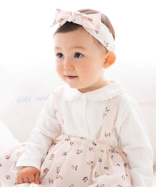 fillot de bebe reduction（フィヨデュベベルダクティオン）の「デシン花柄リボンヘアバンド（ヘアバンド・キッズ・ピンク系その他/ホワイト系その他2・FREE）」の6枚目の写真